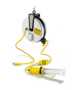 HUB-HBL-C40-163-FL-HUBBELL-Carrete de Cable comercial (16/3 rudo), para 120 V CA, 12.2 m de longitud con lampara flúor y receptáculo de 10 A.