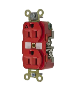 HUB-IG5-262-R-HUBBELL-Contacto Dúplex Conexión a Tierra Aislada 15A 125V/ 2 Polos 3 Hilos/ Color Rojo/ Nema 5-15R/ Grado Industrial.