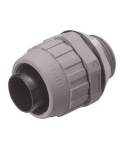 HUB-P050-NG-YA-HUBBELL-Conector Recto de Nylon de 1/2" para Tubería Liquidtight Polytuff.