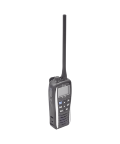 IC-M25B-ICOM-Radio portátil marino color perla, Rx: 156.050-163.275MHz Tx: 156.025-157.425MHz, 550mW de salida de audio, IPX7 sumergible, flotante, batería de 1500mAh incluye bateria, cargador, antena y clip.