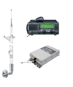IC-M700PRO-KIT3-ICOM-Kit de radio IC-M700pro con sintonizador de antena AT-141 y antena HF Shakespeare 390