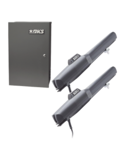 KIT-6006-DKS-DKS DOORKING-Kit de Operadores Abatibles 6006 de Doorking / Para Puertas de Hasta 5.5 Metros  / Soporta Respaldo de Baterias 