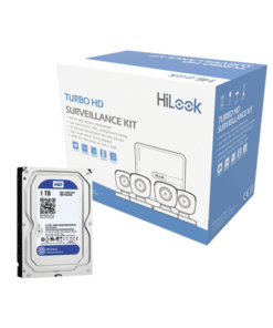 KIT7204BP/1TB-HiLook by HIKVISION-KIT TurboHD 720p + DISCO DURO 1TB / DVR 4 canales / 4 Cámaras Bala de Policarbonato / 4 Cables 18 Mts / 1 Fuente de Poder Profesional 