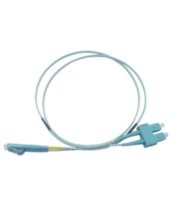 LP-FOM3-LCSC-R03-LINKEDPRO BY EPCOM-Jumper de Fibra Óptica Multimodo OM3 50/125 LC-SC OFNR (Riser), 2.0 mm, Dúplex, Aqua, 3 metros (9.84 pies)