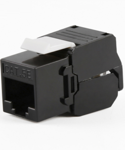 LP-KJ-516-TTBK-LINKEDPRO BY EPCOM-Módulo Jack Keystone Cat5e (Toolless), con Terminación en Ángulo 180 - Color Negro, Compatible con Faceplate y Patchpanel Linkedpro