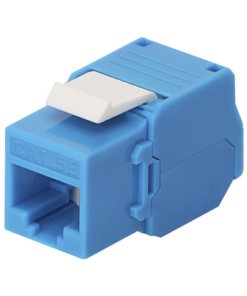 LP-KJ-516-TTBU-LINKEDPRO BY EPCOM-Módulo Jack Keystone Cat5e (Toolless), con Terminación en Ángulo 180 - Color Azul, Compatible con Faceplate y Patchpanel Linkedpro