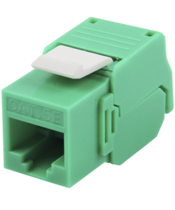 LP-KJ-516-TTGR-LINKEDPRO BY EPCOM-Módulo Jack Keystone Cat5e (Toolless), con Terminación en Ángulo 180 - Color Verde, Compatible con Faceplate y Patchpanel Linkedpro