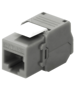 LP-KJ-516-TTGY-LINKEDPRO BY EPCOM-Módulo Jack Keystone Cat5e (Toolless), con Terminación en Ángulo 180 - Color Gris, Compatible con Faceplate y Patchpanel Linkedpro