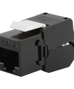 LP-KJ-610-TTBK-LINKEDPRO BY EPCOM-Módulo Jack Keystone Cat6 (Toolless), con Terminación en Ángulo 180 - Color Negro, Compatible con Faceplate y Patchpanel Linkedpro