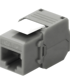 LP-KJ-610-TTGY-LINKEDPRO BY EPCOM-Módulo Jack Keystone Cat6 (Toolless), con Terminación en Ángulo 180 Grados Color Gris, Compatible con Faceplate y Patchpanel Linkedpro