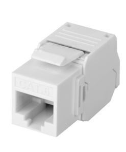 LP-KJ-610-TTWH-LINKEDPRO BY EPCOM-Módulo Jack Keystone Cat6 (Toolless), con Terminación en Ángulo 180 - Color Blanco, Compatible con Faceplate y Patchpanel Linkedpro