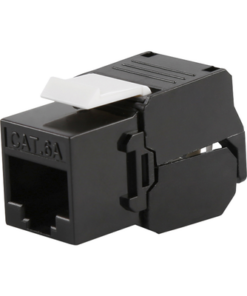 LP-KJ-6A-TTBK-LINKEDPRO BY EPCOM-Módulo Jack Keystone Cat6A (Toolless), con Terminación en Ángulo 180 - Color Negro, Compatible con Faceplate y Patchpanel Linkedpro