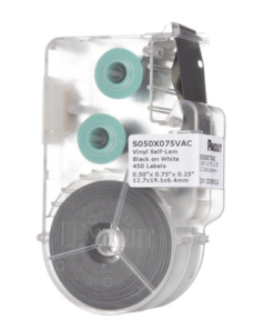 S050X075VAC-PANDUIT-Casete de 450 Etiquetas Autolaminadas de 12.7 x 19.1 mm (0.5 x 0.75 pulgadas), para Cables de 2 a 4 mm (0.08 a 0.16 pulgadas) de Diámetro, Área de Impresión Color Blanco