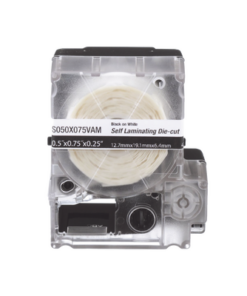 S050X125VAM-PANDUIT-Casete de 200 Etiquetas Autolaminadas de 12.7 x 31.8 mm (0.5 x 1.25 pulgadas), para Cables de 3.1 a 7 mm (0.12 a 0.28 pulgadas) de Diámetro, Área de Impresión Color Blanco