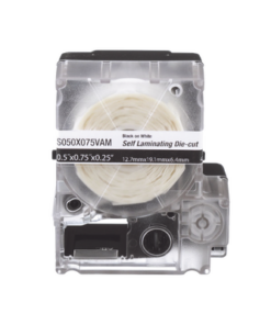 S100X125VAM-PANDUIT-Casete de 200 Etiquetas Autolaminadas de 25.4 x 38.1 mm (1 x 1.5 Pulgadas), para Cables de 3.1 a 7 mm (0.12 a 0.28 Pulgadas) de Diámetro, Área de Impresión Color Blanco