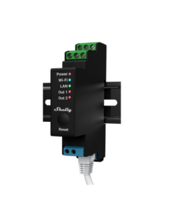 SHELLYPRO2PM-SHELLY-Relevador inalámbrico inteligente WIFI y Ethernet / Industrial y residencial / Hasta 16A / 2 canales