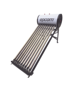 STE-LPWH90-EPCOM-Bóiler Solar de 90L, Baja Presión con 9 Tubos de Vacío de Mayor Resistencia y Termotanque Inoxidable de Grado Alimenticio, Resistentes a Granizo de Hasta 25 mm/ l , Incluye Anodo de Magnesio 