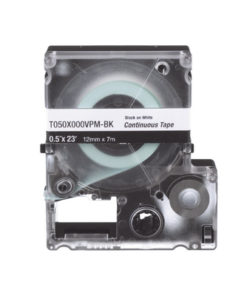 T038X000VPM-BK-PANDUIT-Casete de Etiquetas de Vinilo de Cinta Continua, Color Negro Sobre Blanco, Uso Interior/Exterior, 9 mm de Ancho x 7.6 Metros de Largo (24.93 Pies)