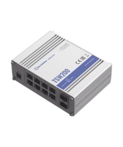 TSW200-TELTONIKA-Switch Industrial No-Administrable 8 puertos Gigabit PoE 802.3af/at, 2 puertos SFP