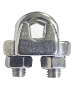 NUDO-14-FJSS-SYSCOM TOWERS-Nudo/ Perro/ Abrazadera Acero Forjado para Cable de 1/4", Acero Inoxidable.