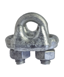 NUDO-38-FJG-SYSCOM TOWERS-Nudo/ Perro/ Abrazadera Acero Forjado para Cable de 3/8", Galv. por Inmersión en Caliente.