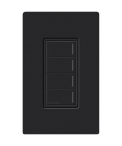 RRSTW4BMN-LUTRON RADIORA 3-(RadioRa3) Botonera Sunnata Negro 4 escenas para Radio RA3, programe escenas diferentes en cada botón.