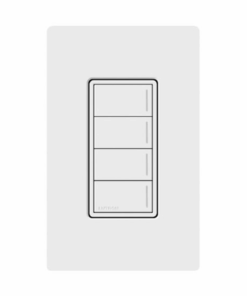 RRSTW4BWH-LUTRON RADIORA 3-(RadioRa3) Botonera Sunnata Blanco 4 escenas, programe escenas diferentes en cada botón.