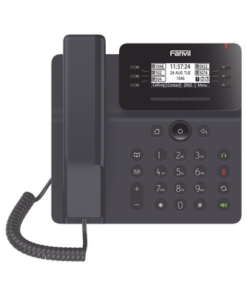 V62-FANVIL-Teléfono IP Empresarial Esencial para 6 líneas SIP, pantalla grafica matriz de puntos, PoE, puertos Gigabit, conferencia local de 6 vías.