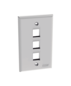 NK3FNWH-PANDUIT-Placa de Pared Vertical, Salida Para 3 Puertos Keystone, Color Blanco
