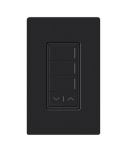 RRSTW3RLMN-LUTRON RADIORA 3-(RadioRa3) Botonera Sunnata Negro 3 escenas y 2 botones subir/bajar para Radio RA3, programe escenas diferentes en cada botón.