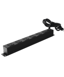 TH-TCM-6C-THORSMAN-Tomacorriente multiple horizontal para rack de 19in, 6 contactos (THE0040092001001)