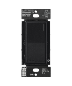 RRST8ANSMN-LUTRON RADIORA 3-(RadioRa3) Apagador On/Off sunnata color negro satin, 8A de iluminación, 5.8A Motor