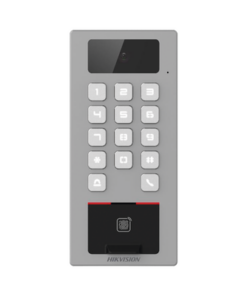DS-K1T502DBFWX-C-HIKVISION-Terminal de Control de Acceso / Videoportero Multiapartamento Llamada a App / Teclado / Exterior Antivandálico IP65 & IK09 / Huella, Tarjeta, Código QR, PIN o App Hik-Connect  / Cámara 2 MP compatible con NVRs