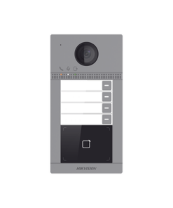 DS-KV8413-WME1(C)-HIKVISION-Videoportero IP 2 Megapixel / Llamada y Apertura Remota desde App Hik-Connect (Requiere monitor )/ PoE / Exterior IP65 + Antivandalico IK08 / 4 Departamento / Apertura con Tarjeta / Soporta 2 Puertas y hasta 6 Monitores