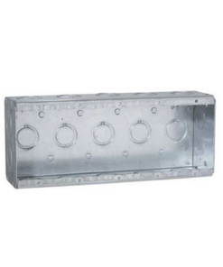 HUB-694-RACO-Caja Multigang de 5 Gang / Profundidad 2 1/2" / 19 Entradas 1/2"-3/4".