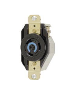 HUB-HBL-2320-HUBBELL-Receptáculo de Media Vuelta Industrial para Empotrar/ 20A  250V/ 2 Polos 3 Hilos/ NEMA L6-20R / Color Negro.