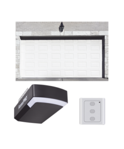 KT-GAR208SC-ACCESSPRO-KIT COMPLETO Puerta GARAGE208SC / Cuadro Corto / Color blanco / Insulada / Incluye Motor FS1000SPEED / 1/2HP / Fuerte / Silencioso / Luz LED / Motor DC / Control Inalambrico ACCESSWS01.