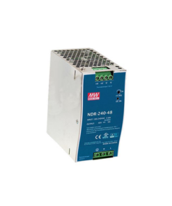 NDR24048-MEANWELL-Fuente de Poder Industrial de 240W, salida 48Vcc, 5A, para montaje Riel Din