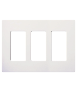 SC-3-SW-LUTRON ELECTRONICS-Tapa Color Blanco Snow para interruptor o dimmer Lutron, 3 gang, limpio y moderno