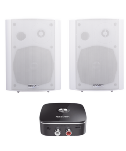 SF775AW/BT-EPCOM PROAUDIO-Kit  Altavoces + Modulo Receptor BT | Montaje en Pared | 2x20W RMS | Material ABS y Reja Metálica | Bracket de Metal | Color Blanco
