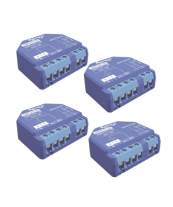 SHELLYPLUS1K4-SHELLY-Kit de 4 / Relevador inalámbrico inteligente 16A, 110-230 V, compatible con asistente de voz Alexa, Google Home