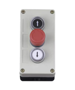 XBS-SW-03-ACCESSPRO-Botonera Triple con Boton de Stop Tipo Enclavado / Para Barreras Vehiculares, Operadores Corredizos y Abatibles. 