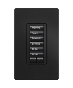 RRDH6BRLBL-LUTRON ELECTRONICS-Teclado hibrido seetouch, 6 botones, 2 botones subir/bajar, intensidad 120V/450W, color blanco.