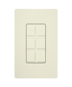 SC-6PF-BI-LUTRON ELECTRONICS-Caja de pared para varios contactos de red o tel, 6 mini espacios 