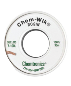 237-SO-086-SYSCOM-Rollo de Desoldar Chemtronics, 100 ft, 30 mts, 0.075 inches.