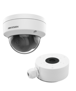 DS-2CD1143G0-I(C)/XSP-HIKVISION-KIT DE CÁMARA + MONTAJE / Domo IP 4 Megapixel / Lente 2.8 mm / 30 mts IR / WDR 120 dB / Exterior IP67 / Hik-Connect P2P / H.265+ / PoE 