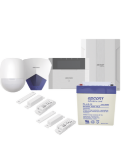 DS-PHA64-LP/PACK(B)-HIKVISION-KIT Panel de Alarma  AX HYBRID PRO / 1 Panel Híbrido / 1 Teclado LCD / 1 PIR / 2 Contactos Magnéticos / 1 Sirena Azul 