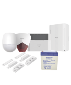 DS-PHA64-LP/PACK(R)-HIKVISION-KIT Panel de Alarma HYBRID PRO / 1 Panel Híbrido / 1 Teclado LCD / 1 PIR / 2 Contactos Magnéticos / 1 Sirena Roja 