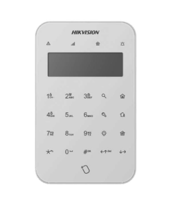 DS-PK1-LT-WB-HIKVISION-(AX PRO) Teclado Inalámbrico con Pantalla LCD para Armado y Desarmado / Funciones de Automatización para control de Relevadores