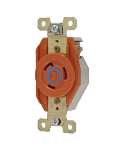 HUB-IG23-20-HUBBELL-Receptáculo Sencillo de Media Vuelta / 20 A 250 V CA / 2 Polos 3 Hilos / Nema L6-20R